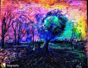 Fluorescent and phosphorescent paintings — Fluographie by ALAgrApHY